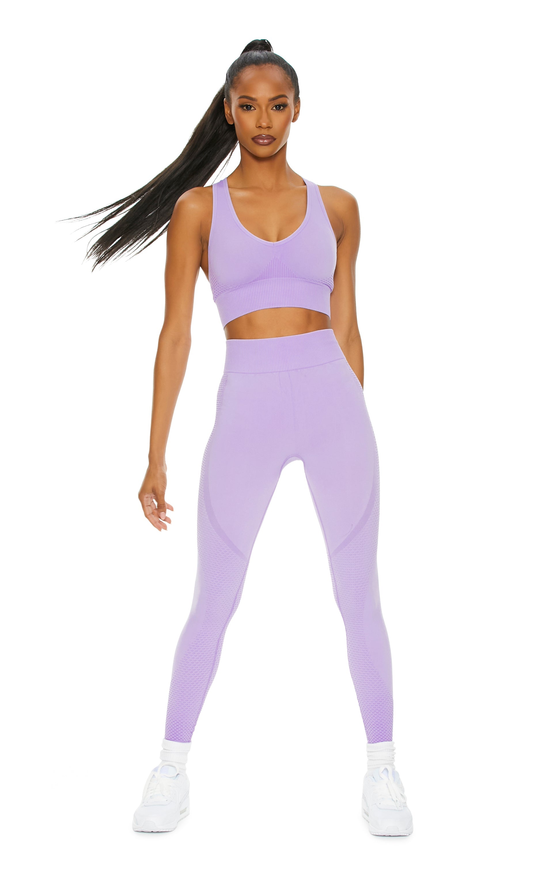 Bombshell Sportswear Elite Long Sleeve Top Size S Seamless Purple Crop NEW