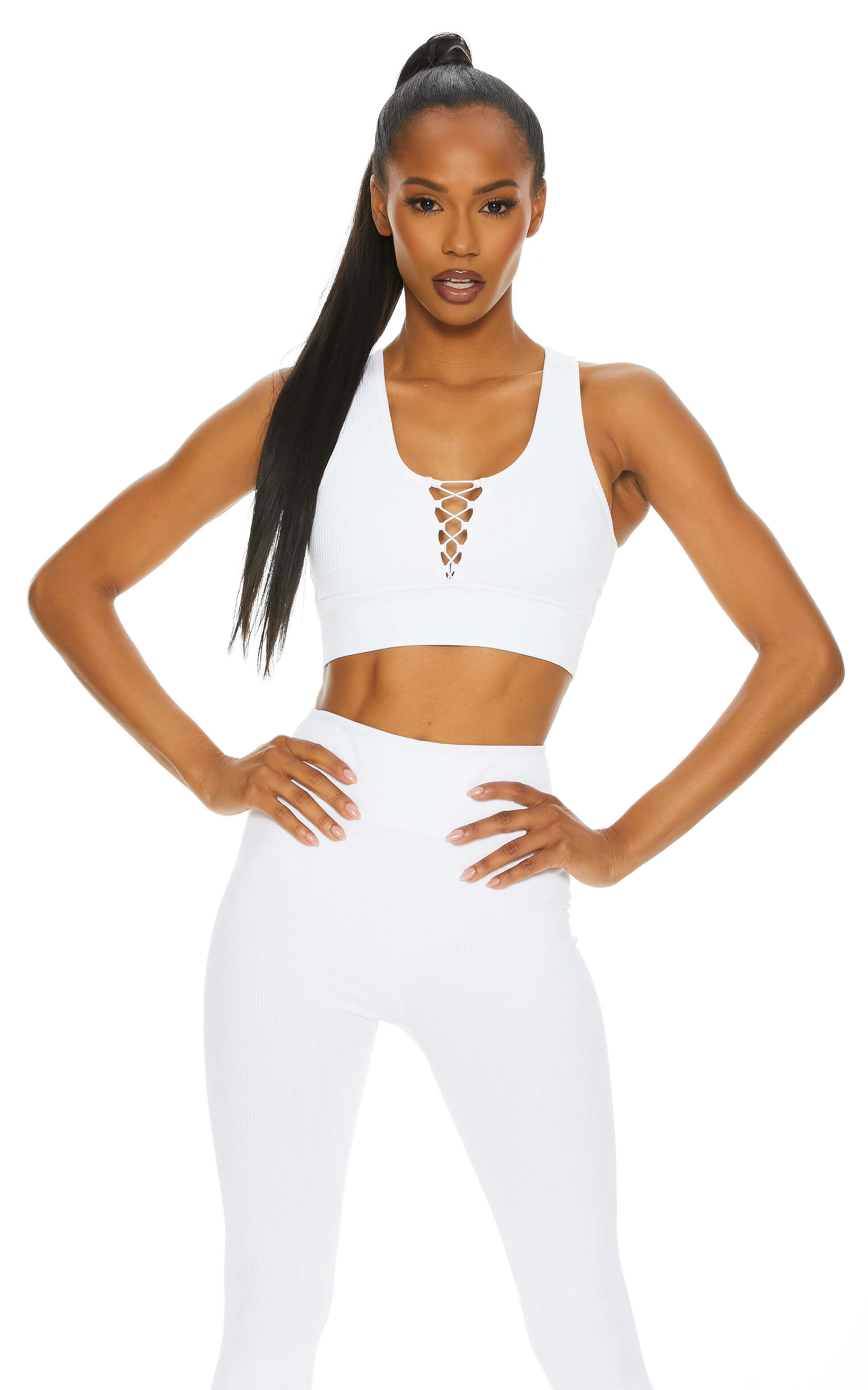 Home Run Lace-up Padded Crop Top
